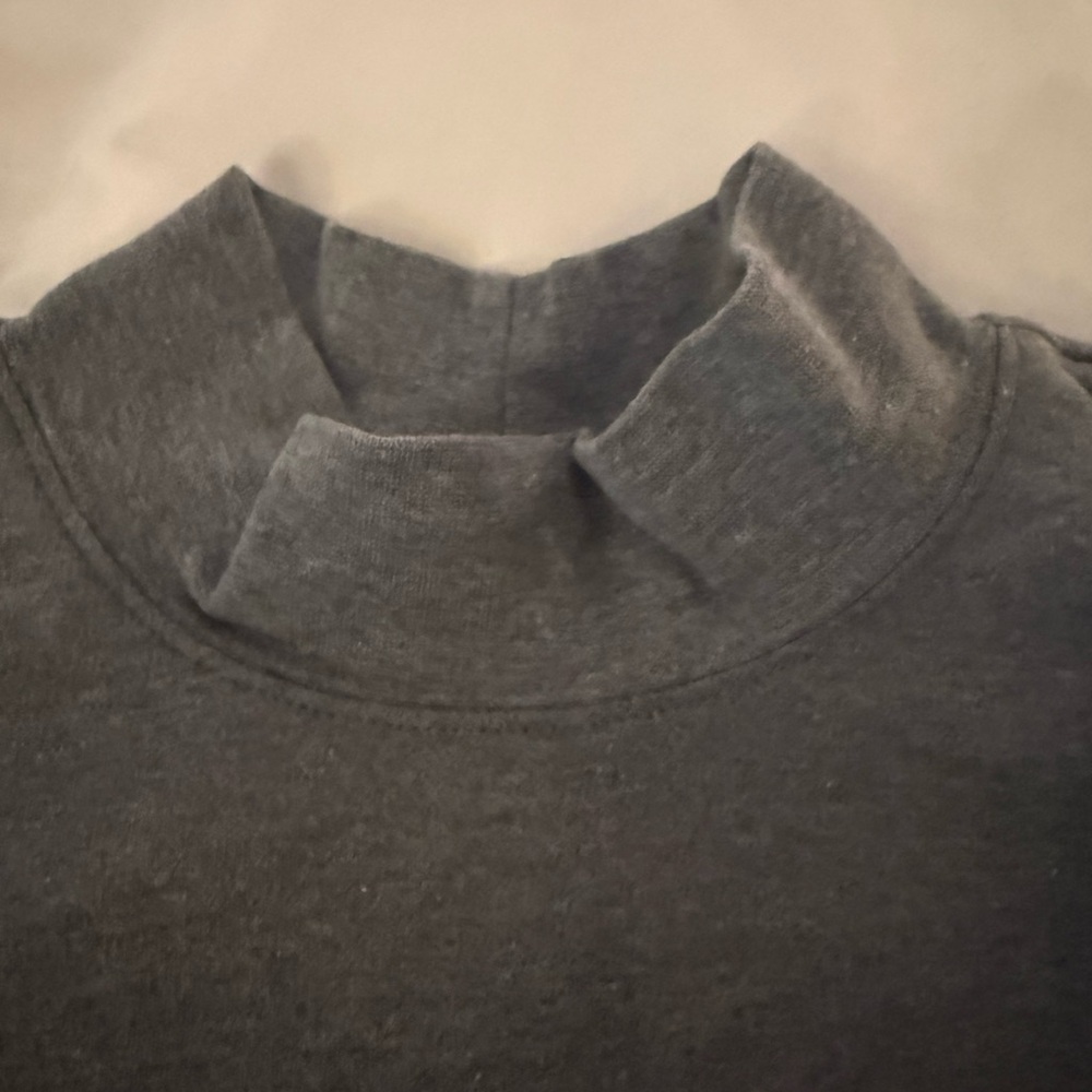Women's Gray Long Sleeve Top Mockneck Turtleneck NWT Gray 2X